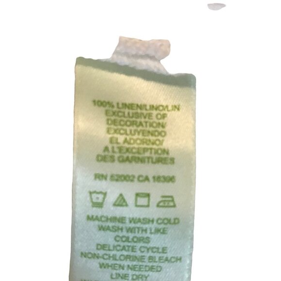 NWOT  Sigrid Olsen 100% Linen  Embroidered Floral Blouse Size XS - Picture 7 of 7